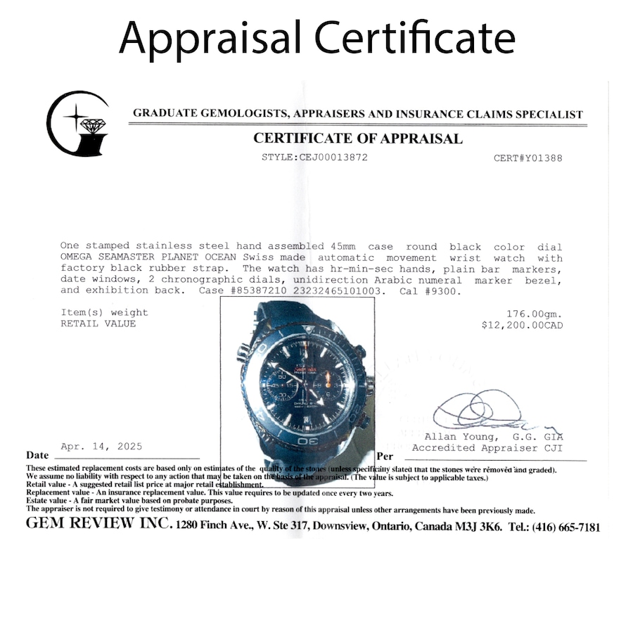 Image 746918_ALTMORE7.jpg, Product 746-918 / Price $11,000.00, Estate Originals Stainless Steel Omega Seamaster Planet Ocean 600M Wristwatch from Estate Originals on TSC.ca's Jewellery department