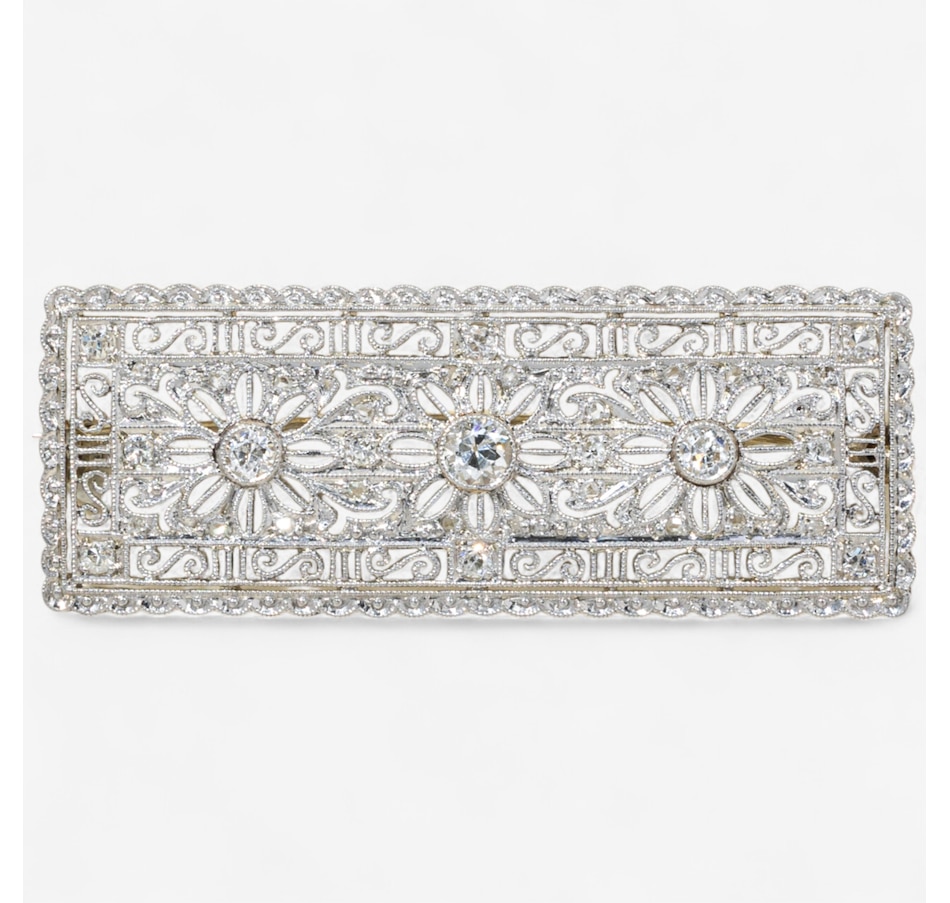 Image 746938.jpg, Product 746-938 / Price $2,988.00, Estate Originals 18K White Gold Old European Cut Diamond Brooch from Estate Originals on TSC.ca's Jewellery department