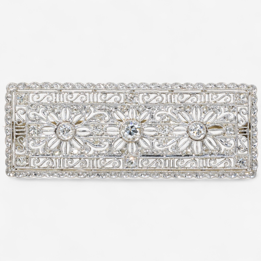 Image 746938.jpg, Product 746-938 / Price $3,295.00, Estate Originals 18K White Gold Old European Cut Diamond Brooch from Estate Originals on TSC.ca's Jewellery department