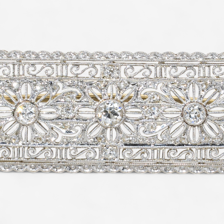 Image 746938_ALTMORE4.jpg, Product 746-938 / Price $3,295.00, Estate Originals 18K White Gold Old European Cut Diamond Brooch from Estate Originals on TSC.ca's Jewellery department