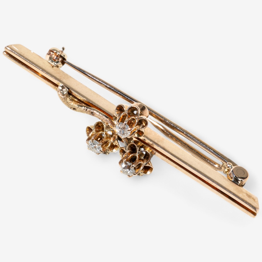Image 747032_ALTMORE2.jpg, Product 747-032 / Price $1,795.00, Estate Originals 14K Yellow Gold Old European Cut Diamond Bar Pin from Estate Originals on TSC.ca's Jewellery department