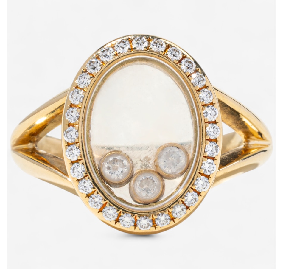 18k Gold Chopard Happy Diamonds Rings Chopard Yellow Gold And