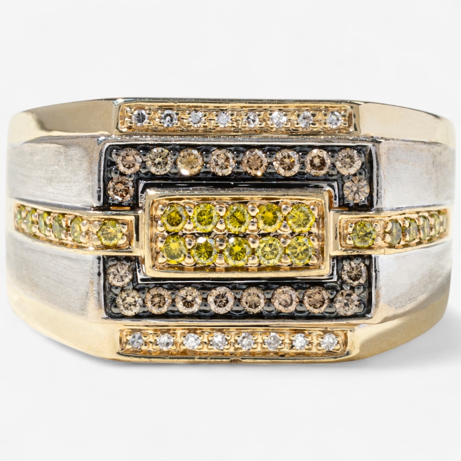 Image 747057.jpg, Product 747-057 / Price $2,988.00, Estate Originals Men's 10K Yellow and White Gold Fancy Yellow and White Coloured Diamond Ring from Estate Originals on TSC.ca's Jewellery department