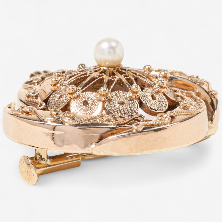 Image 747061_ALTMORE2.jpg, Product 747-061 / Price $2,595.00, Estate Originals 14K Rose Gold Pinwheel Style Pearl Brooch/Pendant from Estate Originals on TSC.ca's Jewellery department