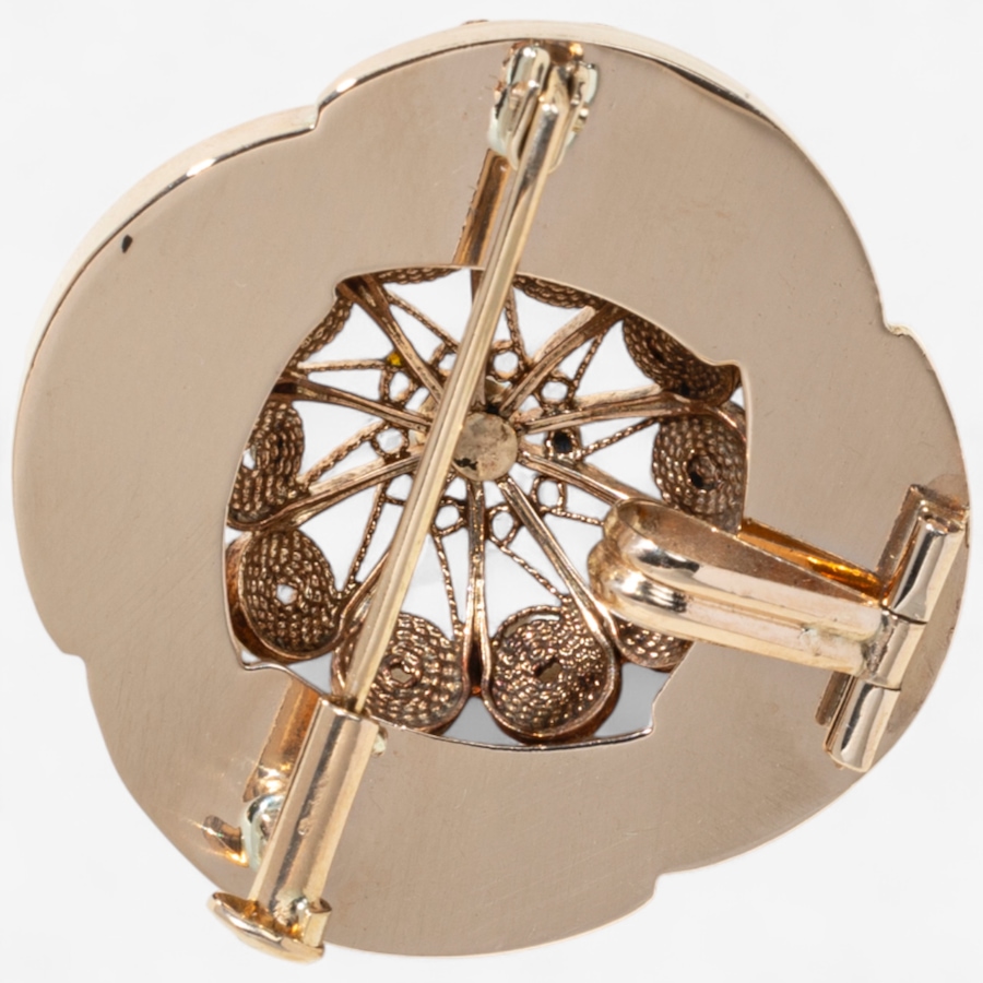Image 747061_ALTMORE3.jpg, Product 747-061 / Price $2,595.00, Estate Originals 14K Rose Gold Pinwheel Style Pearl Brooch/Pendant from Estate Originals on TSC.ca's Jewellery department