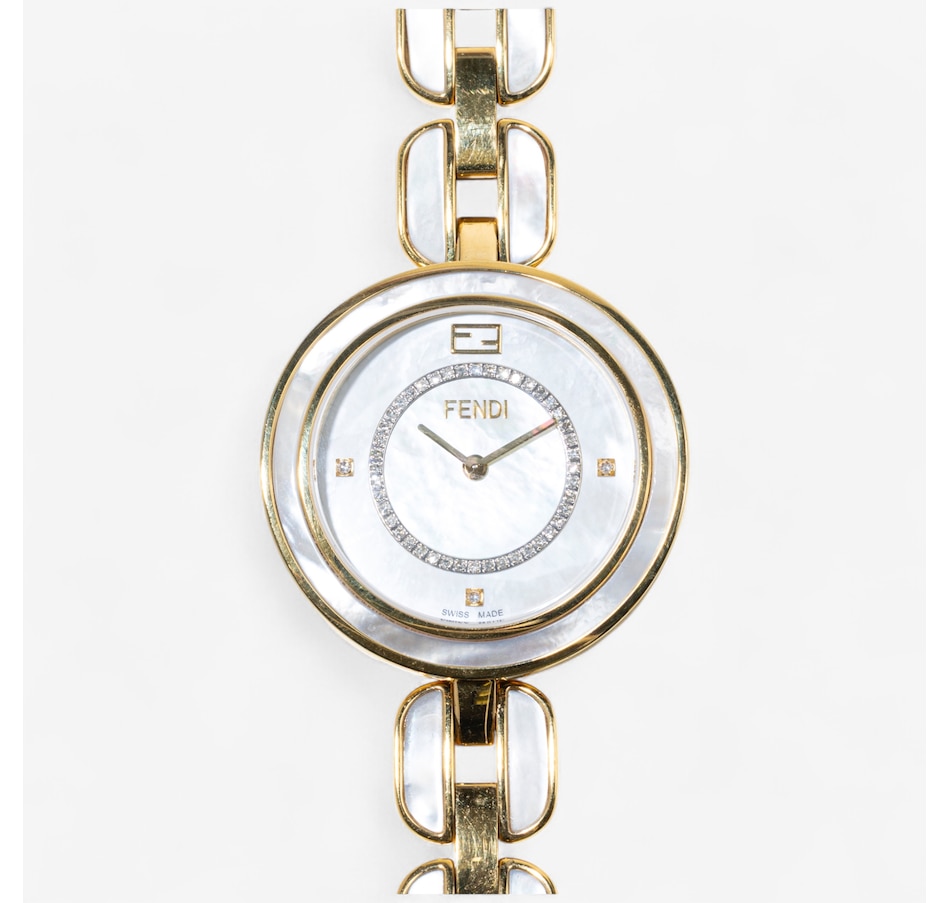Image 747062_ALTMORE1.jpg, Product 747-062 / Price $1,995.00, Estate Originals Gold-Plated Stainless-Steel Mother-of-Pearl Fendi "My Way" Swiss Made Quartz Watch from Estate Originals on TSC.ca's Jewellery department