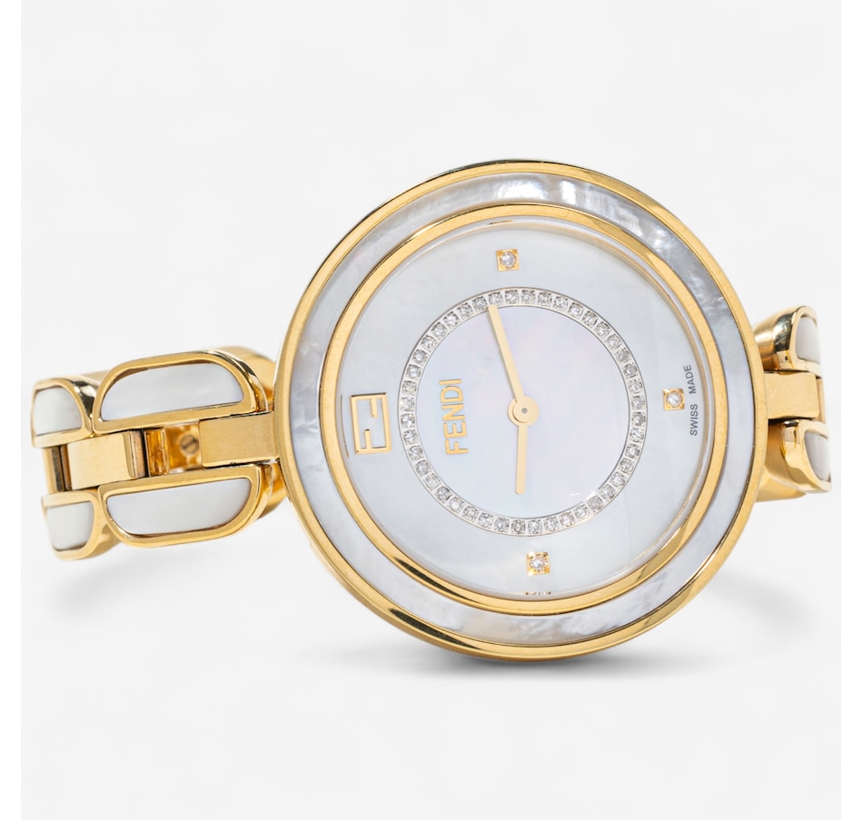 Image 747062_ALTMORE2.jpg, Product 747-062 / Price $1,995.00, Estate Originals Gold-Plated Stainless-Steel Mother-of-Pearl Fendi "My Way" Swiss Made Quartz Watch from Estate Originals on TSC.ca's Jewellery department