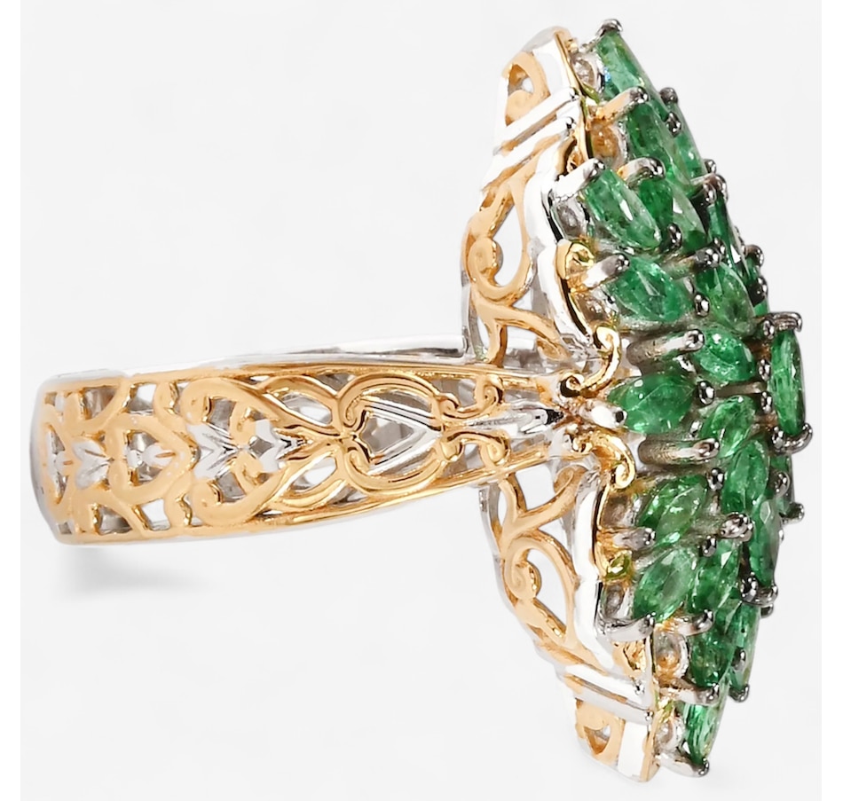 Image 747067_ALTMORE1.jpg, Product 747-067 / Price $479.99, Gems En Vogue Palladium Silver Grizzly Emerald Cluster Ring from Gems En Vogue on TSC.ca's Jewellery department