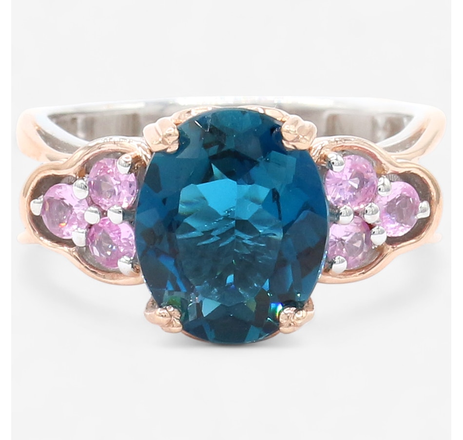 Image 747093.jpg, Product 747-093 / Price $299.99, Gems En Vogue Palladium Silver London Blue Topaz & Pink Sapphire Ring from Gems En Vogue on TSC.ca's Jewellery department