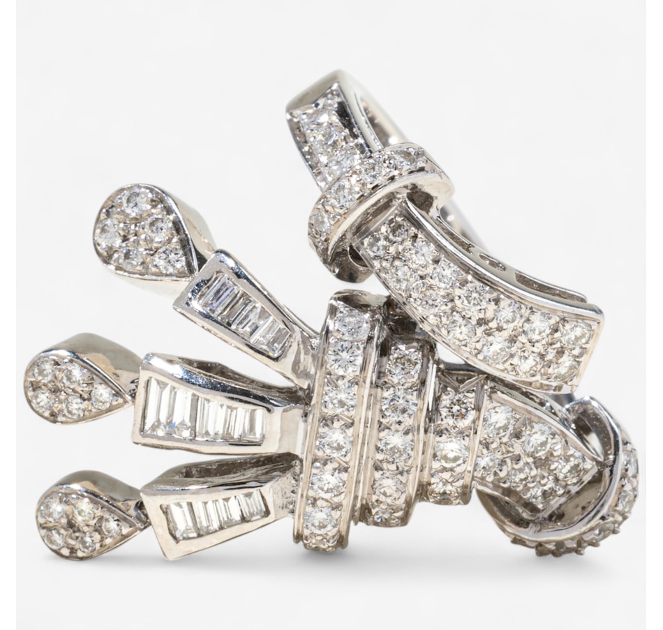 Image 747107_ALTMORE1.jpg, Product 747-107 / Price $3,995.00, Estate Originals 14K White Gold Fancy Design Diamond Bypass Ring from Estate Originals on TSC.ca's Jewellery department