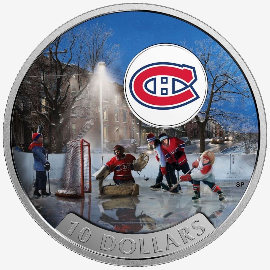 Image 747180_ALTMORE1.jpg, Product 747-180 / Price $89.95, 2017 $10 Passion to Play Montreal Canadiens Fine Silver Coin from Royal Canadian Mint (RCM) on TSC.ca's Coins department