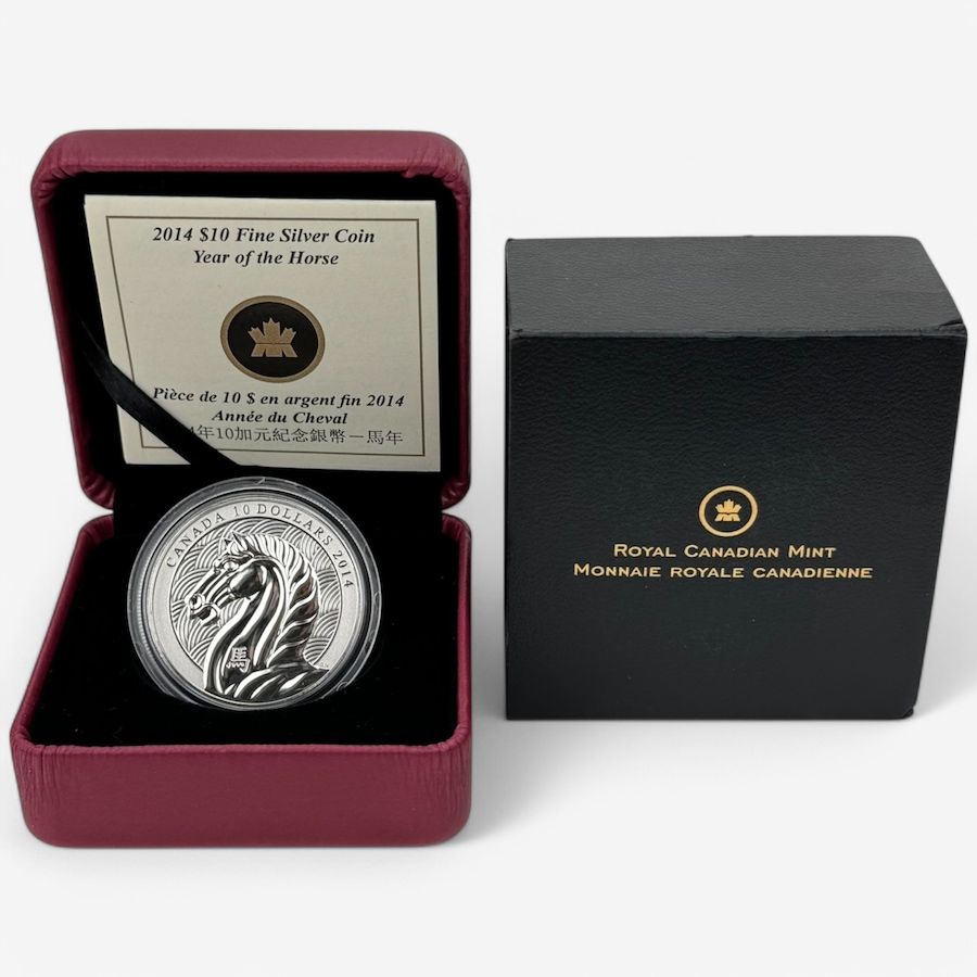Image 747186.jpg, Product 747-186 / Price $98.88, 2014 $10 Year of the Horse Fine Silver Coin from Royal Canadian Mint (RCM) on TSC.ca's Coins department