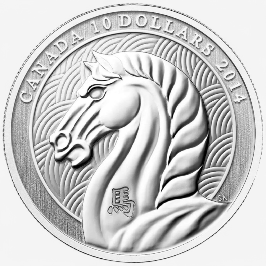Image 747186_ALTMORE1.jpg, Product 747-186 / Price $98.88, 2014 $10 Year of the Horse Fine Silver Coin from Royal Canadian Mint (RCM) on TSC.ca's Coins department