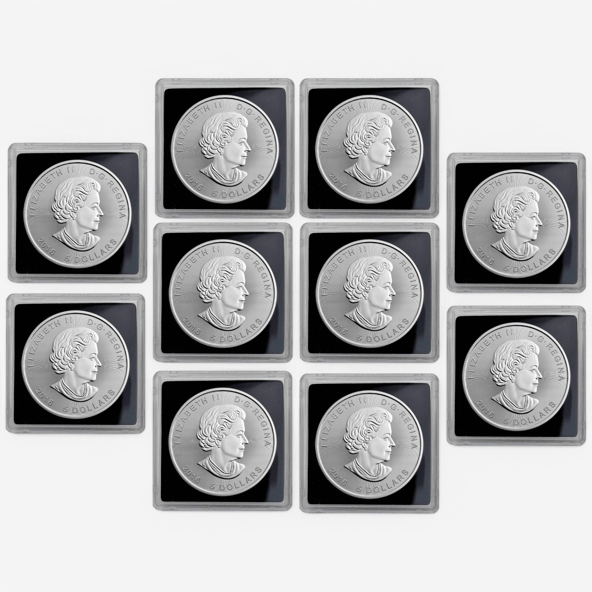 Ten 2016 $5 Superman Shield One-Ounce Fine Silver Coins - TSC.ca