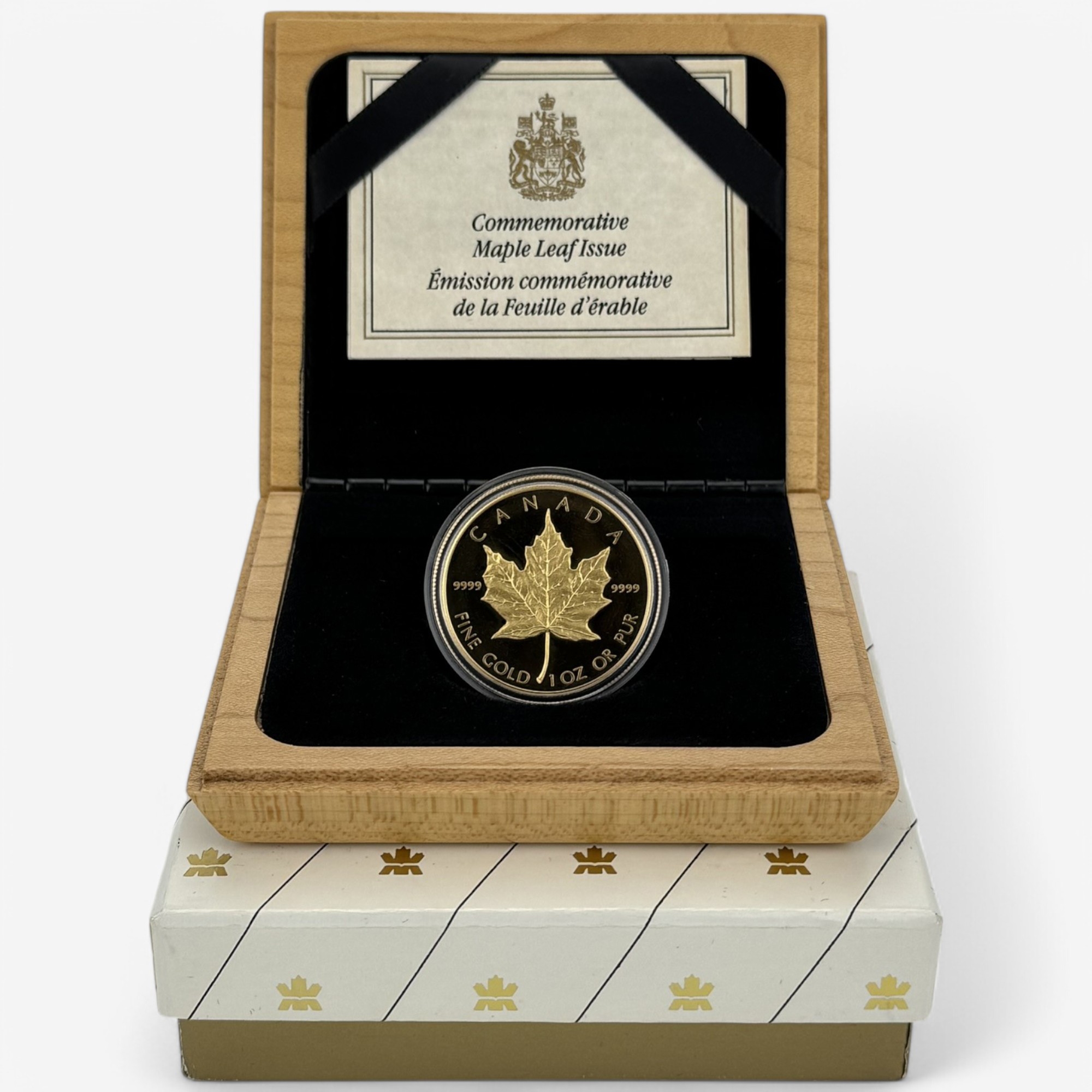 1989 $50 Commemorative Maple Leaf Issue Fine Gold Coin - TSC.ca