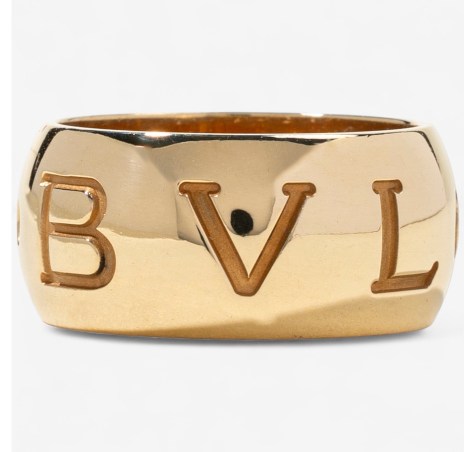 Estate Originals 18K Yellow Gold Bvlgari Monologo Ring