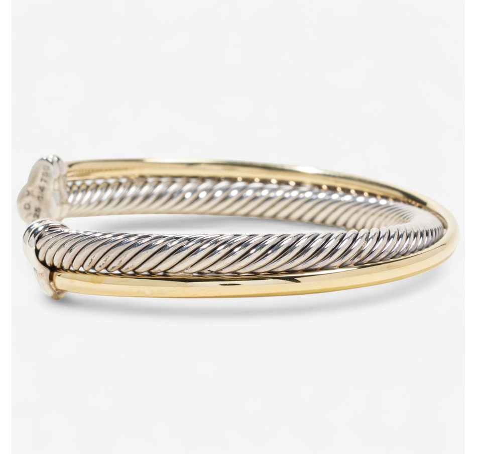Image 747219_ALTMORE2.jpg, Product 747-219 / Price $2,195.00, Estate Originals David Yurman 18K Yellow Gold and Sterling Silver Crossover Cuff Bracelet from Estate Originals on TSC.ca's Jewellery department