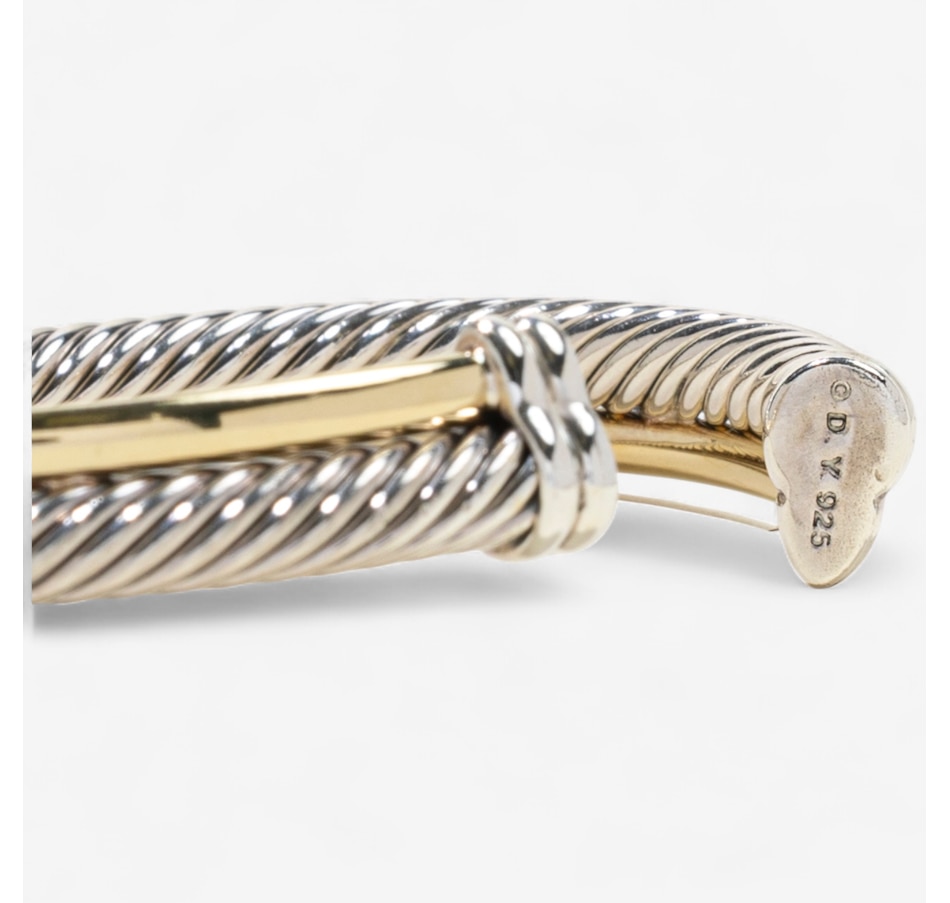 Image 747219_ALTMORE5.jpg, Product 747-219 / Price $2,195.00, Estate Originals David Yurman 18K Yellow Gold and Sterling Silver Crossover Cuff Bracelet from Estate Originals on TSC.ca's Jewellery department