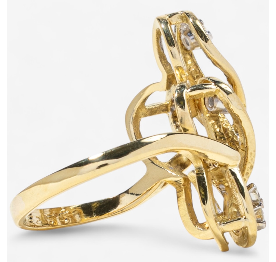 Image 747245_ALTMORE2.jpg, Product 747-245 / Price $2,695.00, Estate Originals 18K Yellow and White Gold Infinity Design Swirl Diamond Ring from Estate Originals on TSC.ca's Jewellery department
