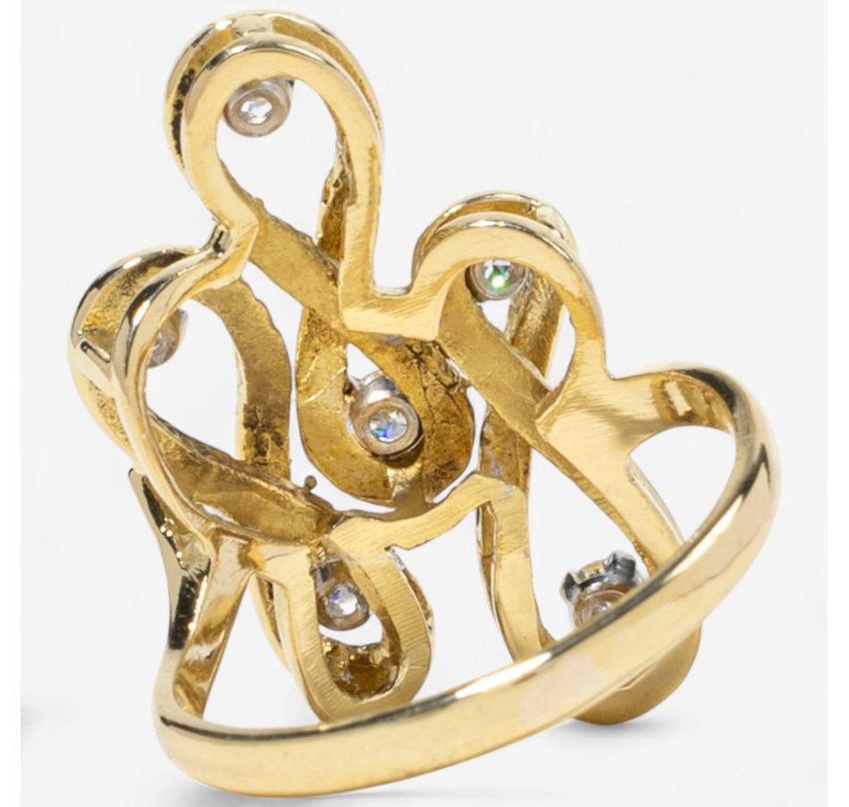 Image 747245_ALTMORE3.jpg, Product 747-245 / Price $2,695.00, Estate Originals 18K Yellow and White Gold Infinity Design Swirl Diamond Ring from Estate Originals on TSC.ca's Jewellery department