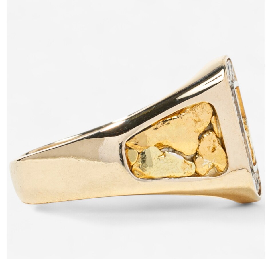 Image 747249_ALTMORE2.jpg, Product 747-249 / Price $3,895.00, Estate Originals 14K Yellow Gold Black and White Diamond Nugget Ring from Estate Originals on TSC.ca's Jewellery department