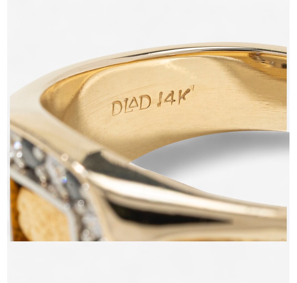 Image 747249_ALTMORE4.jpg, Product 747-249 / Price $3,895.00, Estate Originals 14K Yellow Gold Black and White Diamond Nugget Ring from Estate Originals on TSC.ca's Jewellery department