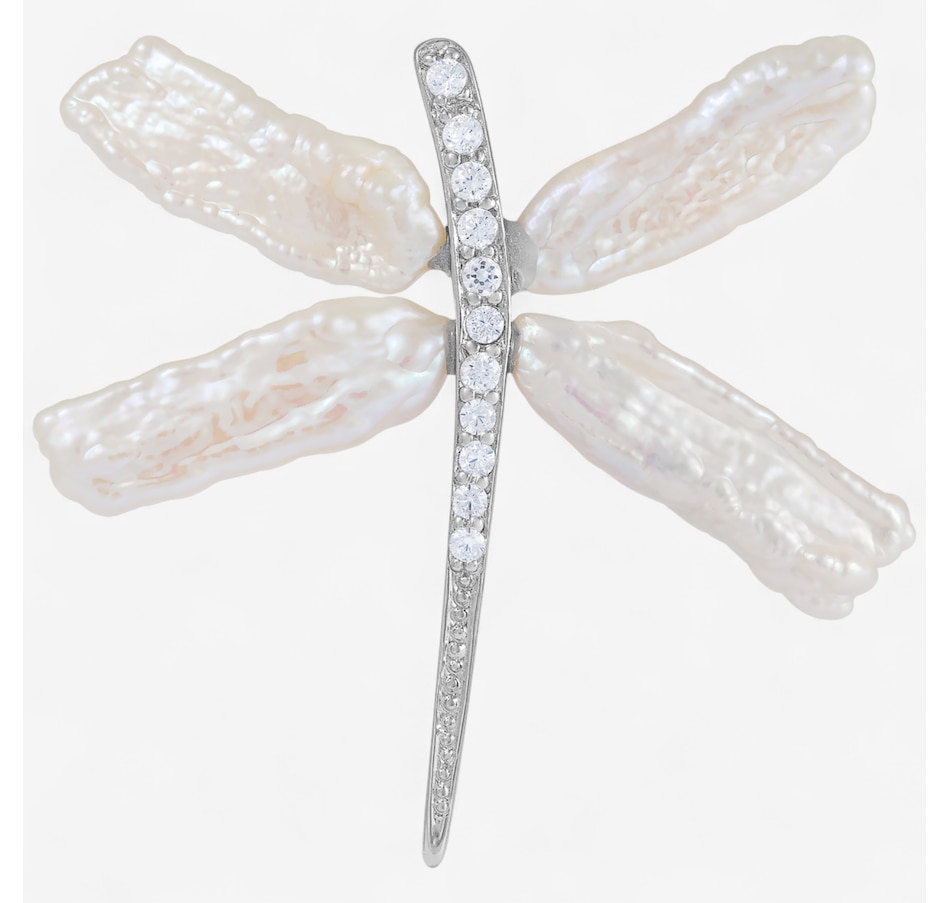 Image 747250_ALTMORE2.jpg, Product 747-250 / Price $119.99, Splendid Pearls Sterling Silver Rhodium Plate Keshi FreshWater Cubic Zirconia from Splendid Pearls on TSC.ca's Jewellery department