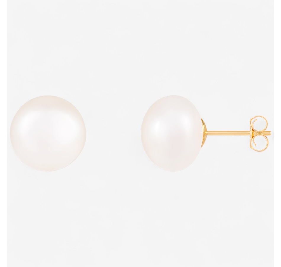 Image 747253.jpg, Product 747-253 / Price $119.99, Splendid Pearls 14K Yellow Gold Fresh Water Pearl Studs from Splendid Pearls on TSC.ca's Jewellery department