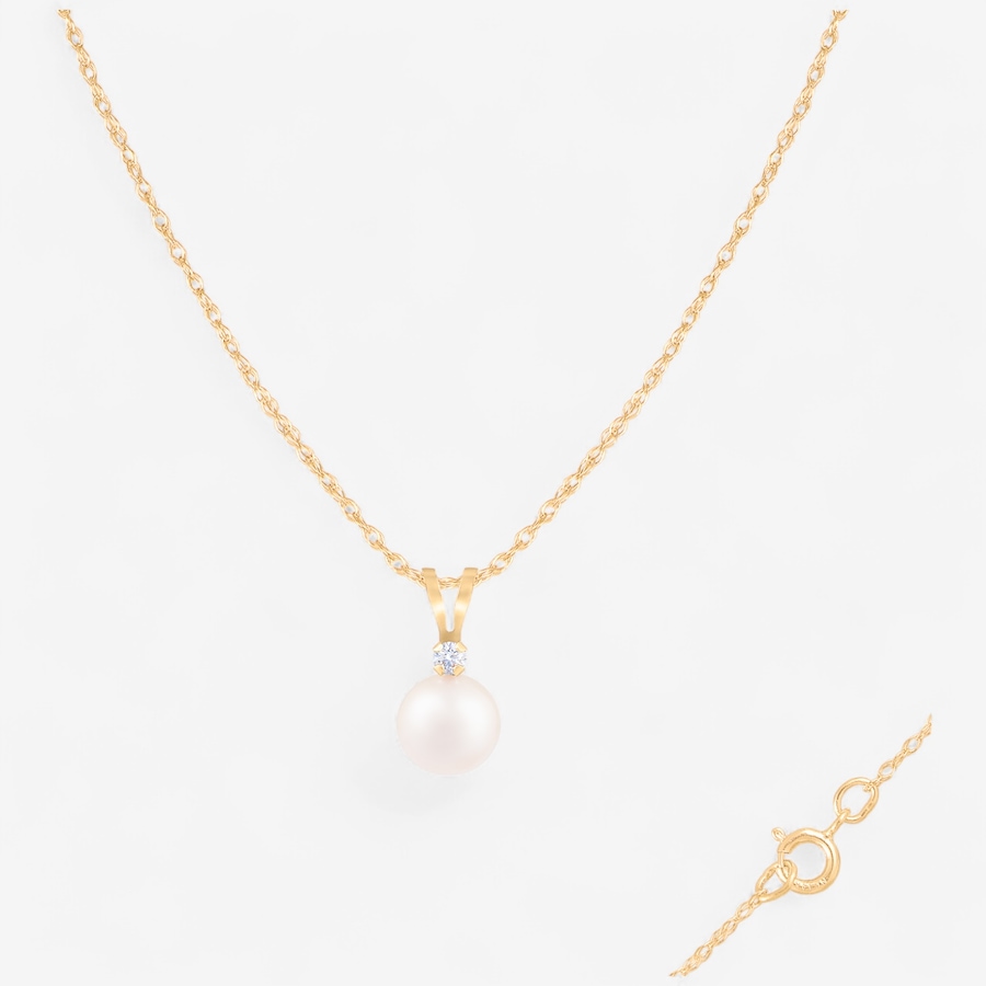 Image 747290.jpg, Product 747-290 / Price $349.99, Splendid Pearls 14K Yellow Gold Fresh Water Pearl Diamond Necklace from Splendid Pearls on TSC.ca's Jewellery department