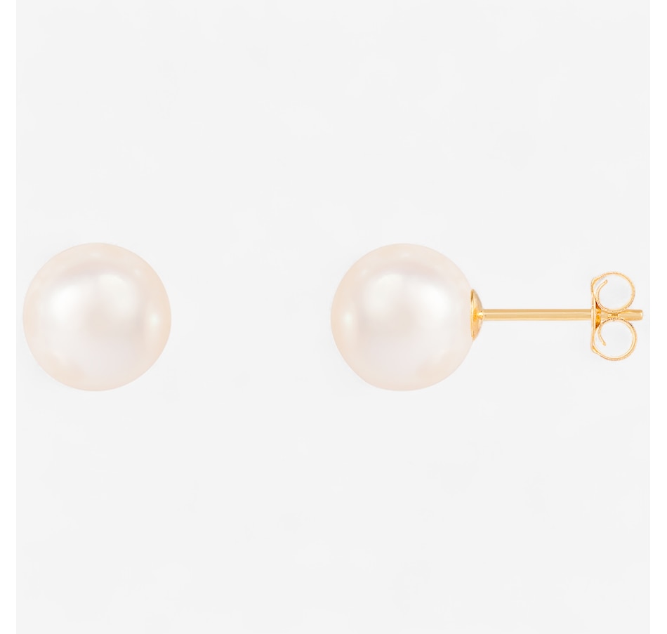 Image 747293.jpg, Product 747-293 / Price $119.99, Splendid Pearls 14K Yellow Gold Fresh Water Pearl Stud Earrings from Splendid Pearls on TSC.ca's Jewellery department