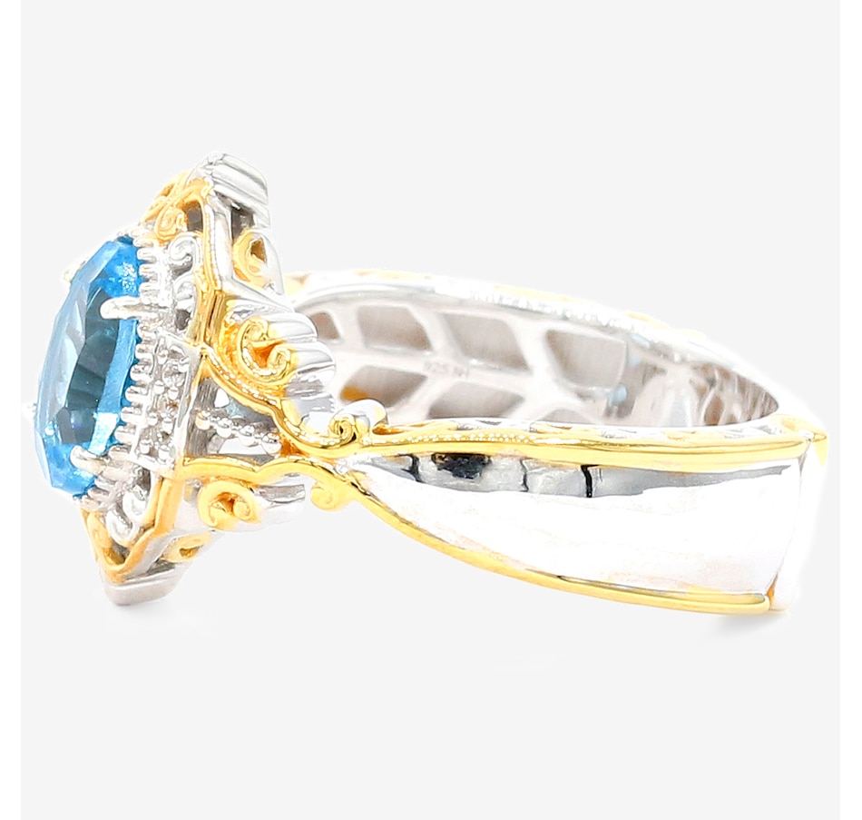 Image 747328_ALTMORE1.jpg, Product 747-328 / Price $249.99, Gems En Vogue Palladium Silver Swiss Blue Topaz & White Zircon Ring from Gems En Vogue on TSC.ca's Jewellery department