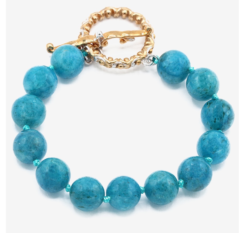Image 747329.jpg, Product 747-329 / Price $119.99, Gems En Vogue Silver Palladium Apatite Bead Knotted Bracelet With Toggle from Gems En Vogue on TSC.ca's Jewellery department