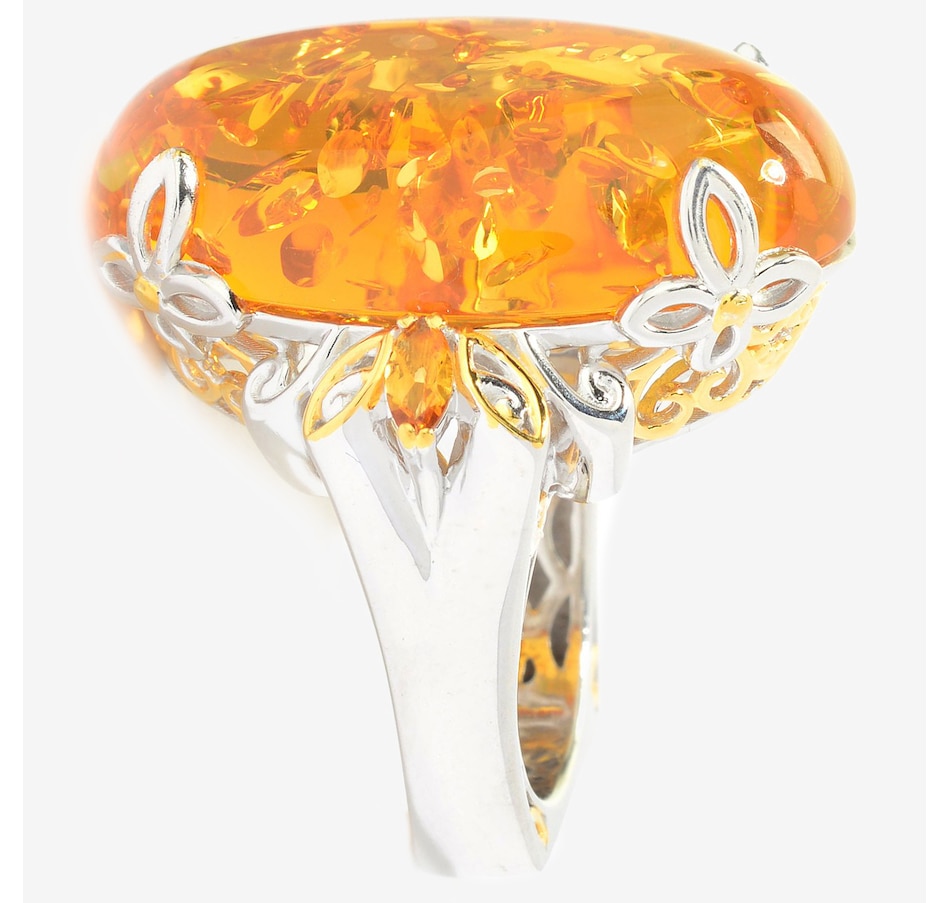 Image 747338_ALTMORE1.jpg, Product 747-338 / Price $239.99, Gems En Vogue Palladium Silver Amber Ring from Gems En Vogue on TSC.ca's Jewellery department