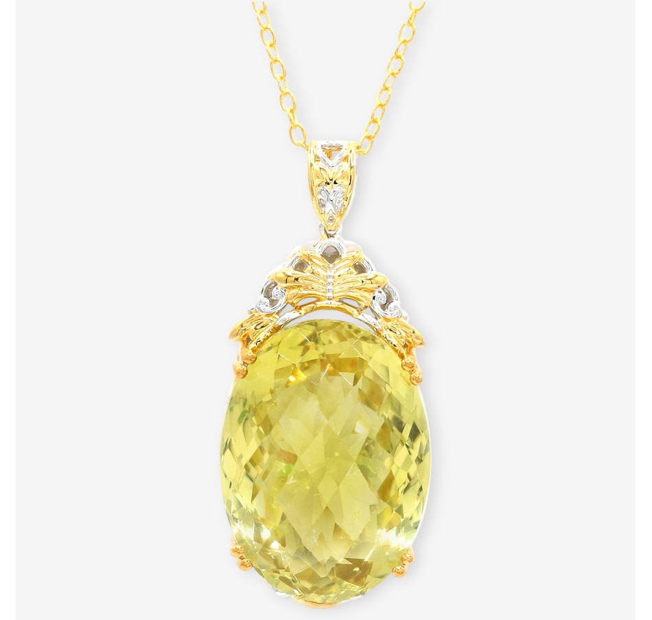 Image 747347.jpg, Product 747-347 / Price $379.99, Gems en Vogue Palladium Silver Ouro Verde Pendant with Chain from Gems En Vogue on TSC.ca's Jewellery department