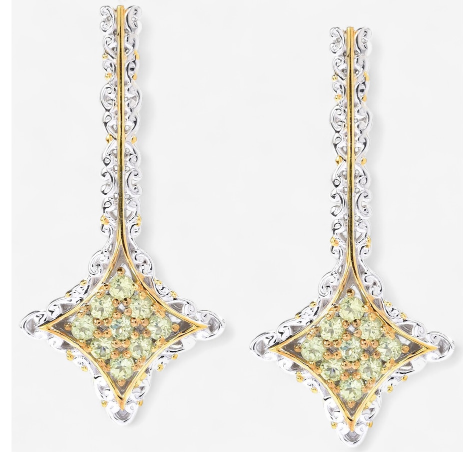 Image 747359.jpg, Product 747-359 / Price $149.99, Gems en Vogue Palladium Silver Peridot Drop Earrings from Gems En Vogue on TSC.ca's Jewellery department