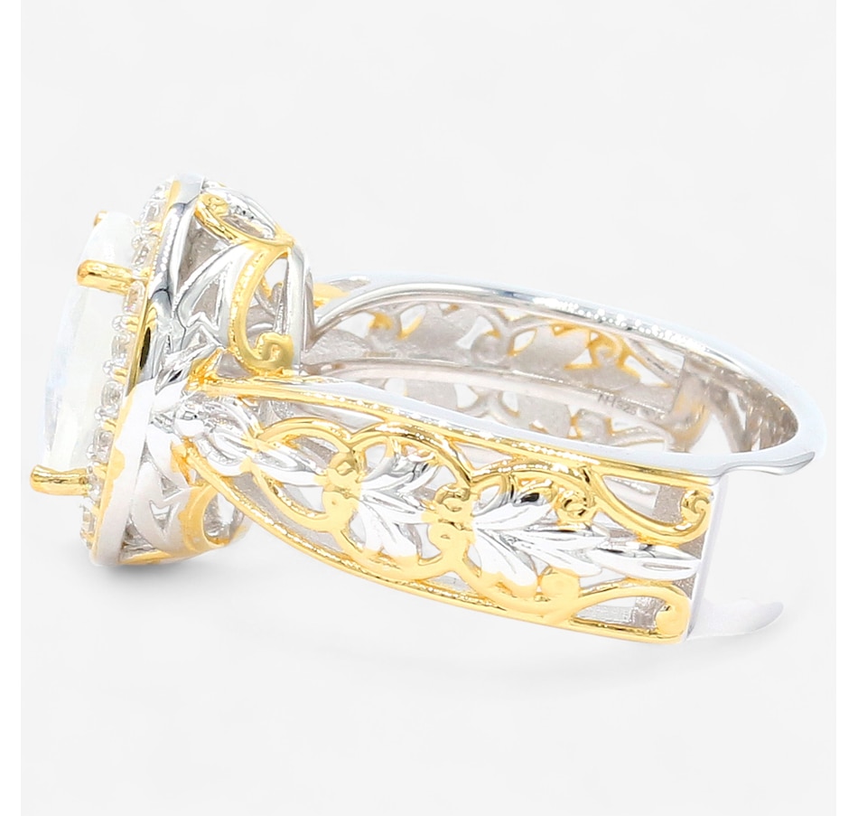 Image 747369_ALTMORE1.jpg, Product 747-369 / Price $219.99, Gems en Vogue Palladium Silver Rainbow Moonstone and White Zircon Ring from Gems En Vogue on TSC.ca's Jewellery department
