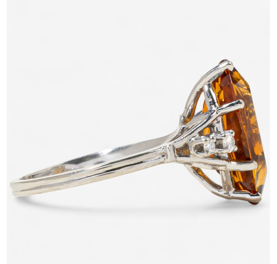 Image 747380_ALTMORE2.jpg, Product 747-380 / Price $1,495.00, 14K White Gold 6.34 Carat Modified Marquise Shaped Citrine and Diamond Ring from Estate Originals on TSC.ca's Jewellery department