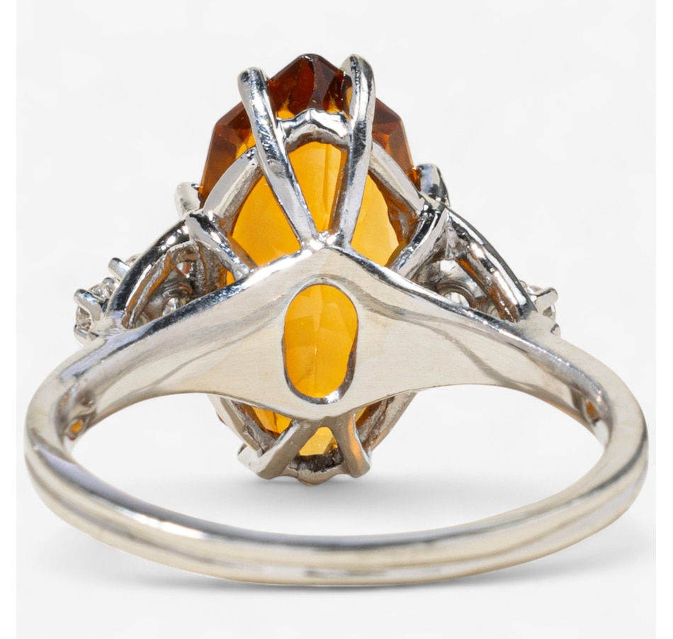 Image 747380_ALTMORE3.jpg, Product 747-380 / Price $1,495.00, 14K White Gold 6.34 Carat Modified Marquise Shaped Citrine and Diamond Ring from Estate Originals on TSC.ca's Jewellery department