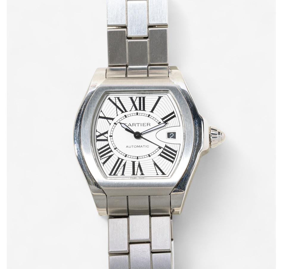 Image 747381.jpg, Product 747-381 / Price $5,288.00, Stainless Steel CARTIER ROADSTER "S" Model Swiss Made Wristwatch from Estate Originals on TSC.ca's Jewellery department
