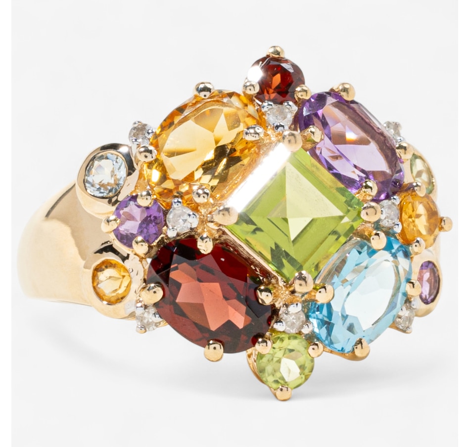 Image 747384_ALTMORE1.jpg, Product 747-384 / Price $2,195.00, 14KT Yellow Gold Multi-Gemstone and Diamond Ring from Estate Originals on TSC.ca's Jewellery department
