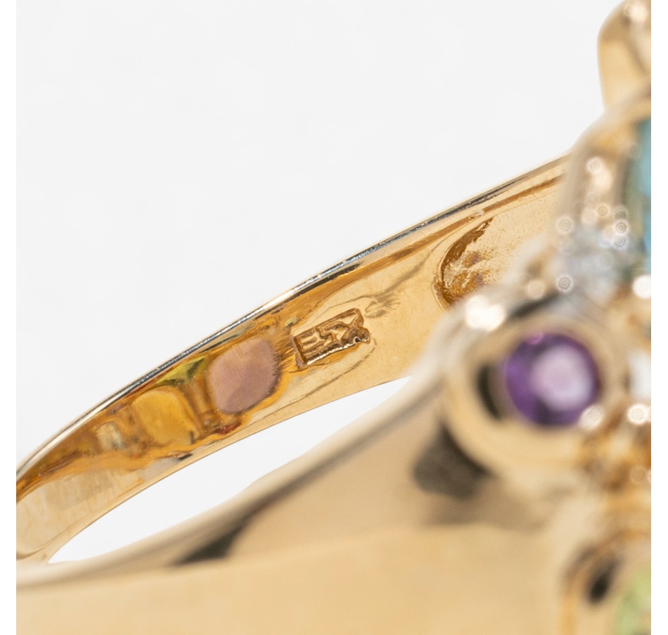 Image 747384_ALTMORE4.jpg, Product 747-384 / Price $2,195.00, 14KT Yellow Gold Multi-Gemstone and Diamond Ring from Estate Originals on TSC.ca's Jewellery department