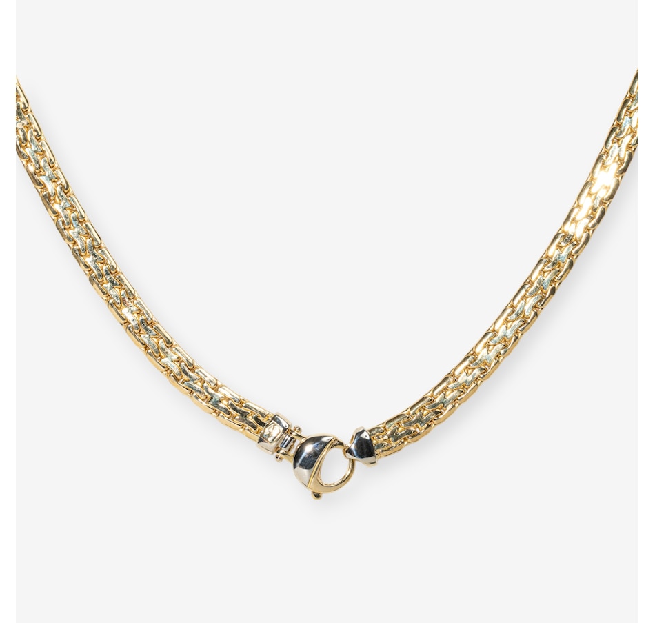 Image 747388_ALTMORE2.jpg, Product 747-388 / Price $6,995.00, 18KT Yellow Gold 18" Fancy Flat Chain with Large Round Lobster Clasp from Estate Originals on TSC.ca's Jewellery department
