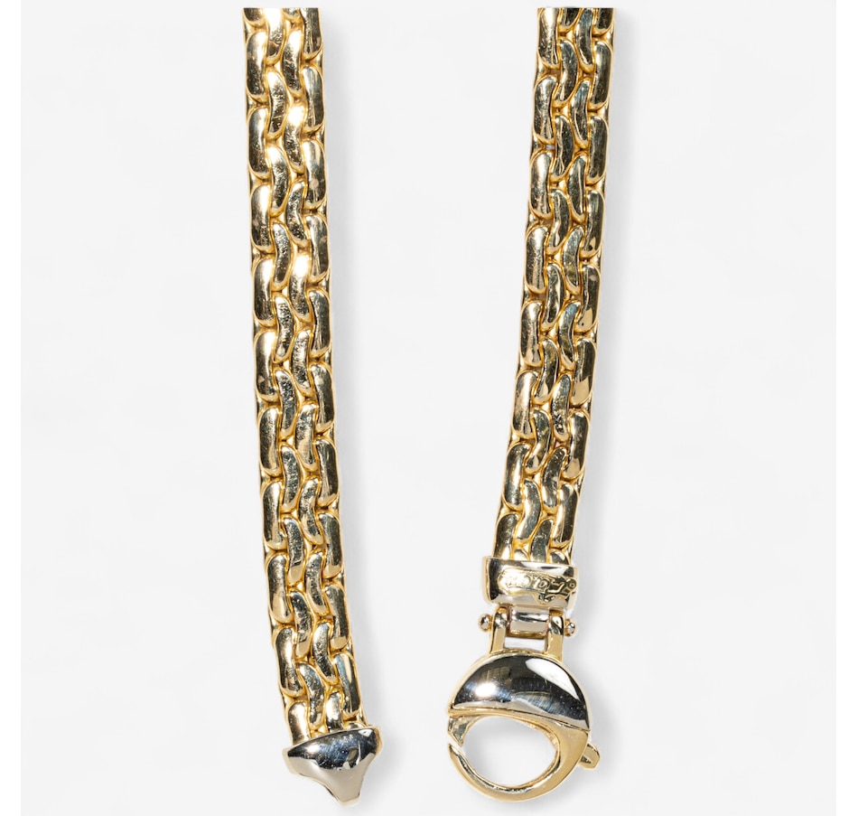 Image 747388_ALTMORE4.jpg, Product 747-388 / Price $6,995.00, 18KT Yellow Gold 18" Fancy Flat Chain with Large Round Lobster Clasp from Estate Originals on TSC.ca's Jewellery department