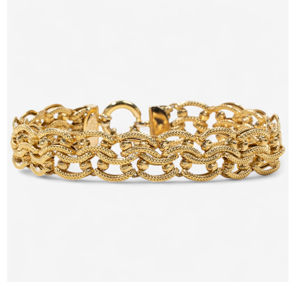 Image 747389_ALTMORE1.jpg, Product 747-389 / Price $2,495.00, Italian Made 14KT Yellow Gold 7.25" Fancy Design Bracelet from Estate Originals on TSC.ca's Jewellery department
