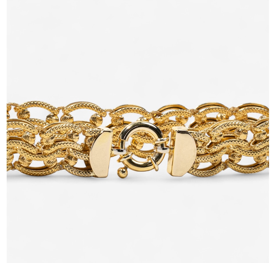 Image 747389_ALTMORE3.jpg, Product 747-389 / Price $2,495.00, Italian Made 14KT Yellow Gold 7.25" Fancy Design Bracelet from Estate Originals on TSC.ca's Jewellery department