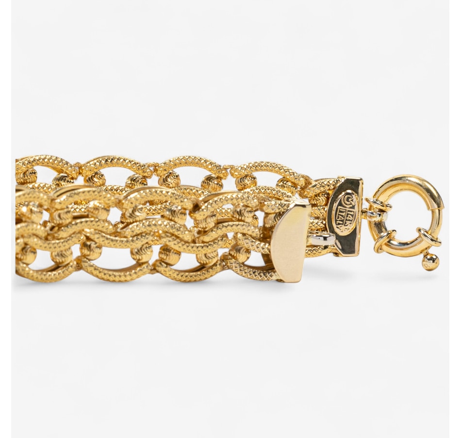 Image 747389_ALTMORE4.jpg, Product 747-389 / Price $2,495.00, Italian Made 14KT Yellow Gold 7.25" Fancy Design Bracelet from Estate Originals on TSC.ca's Jewellery department