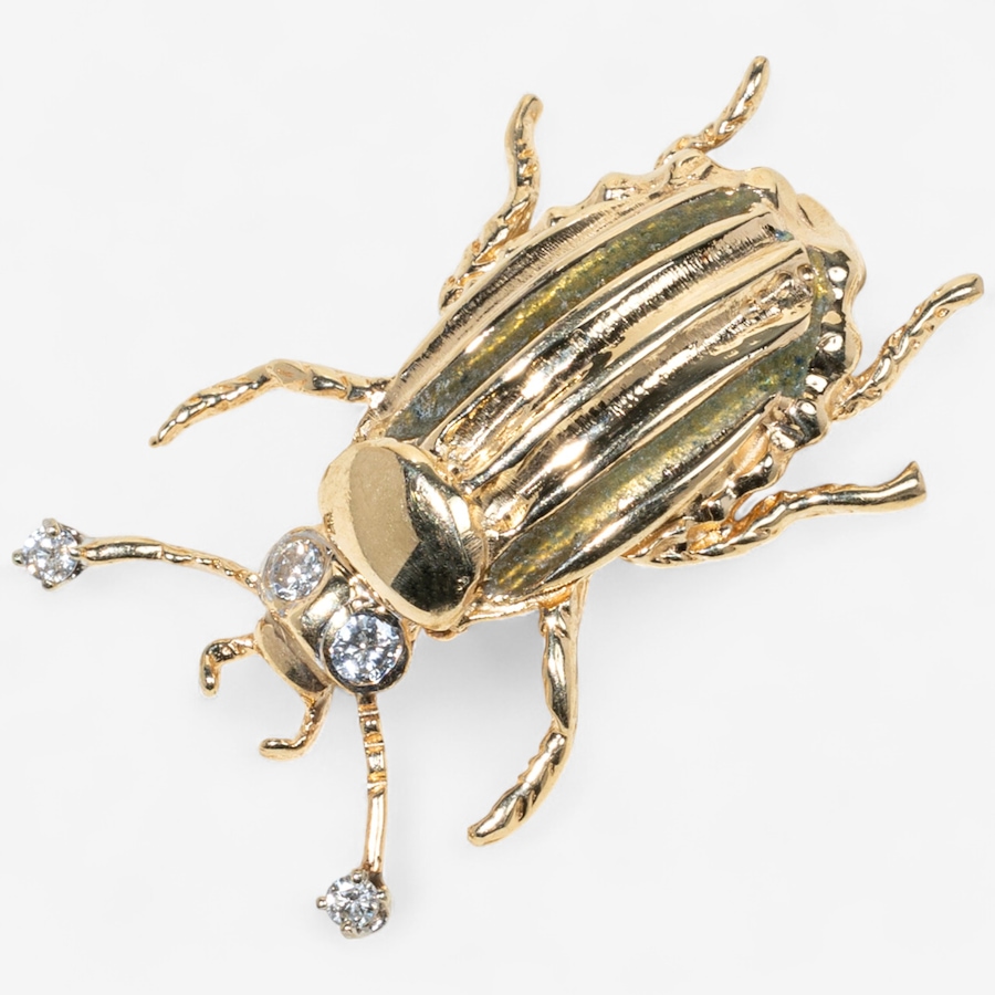 Image 747414_ALTMORE3.jpg, Product 747-414 / Price $2,495.00, 14K Yellow Gold Beetle Motif Brooch, set with Diamonds from Estate Originals on TSC.ca's Jewellery department