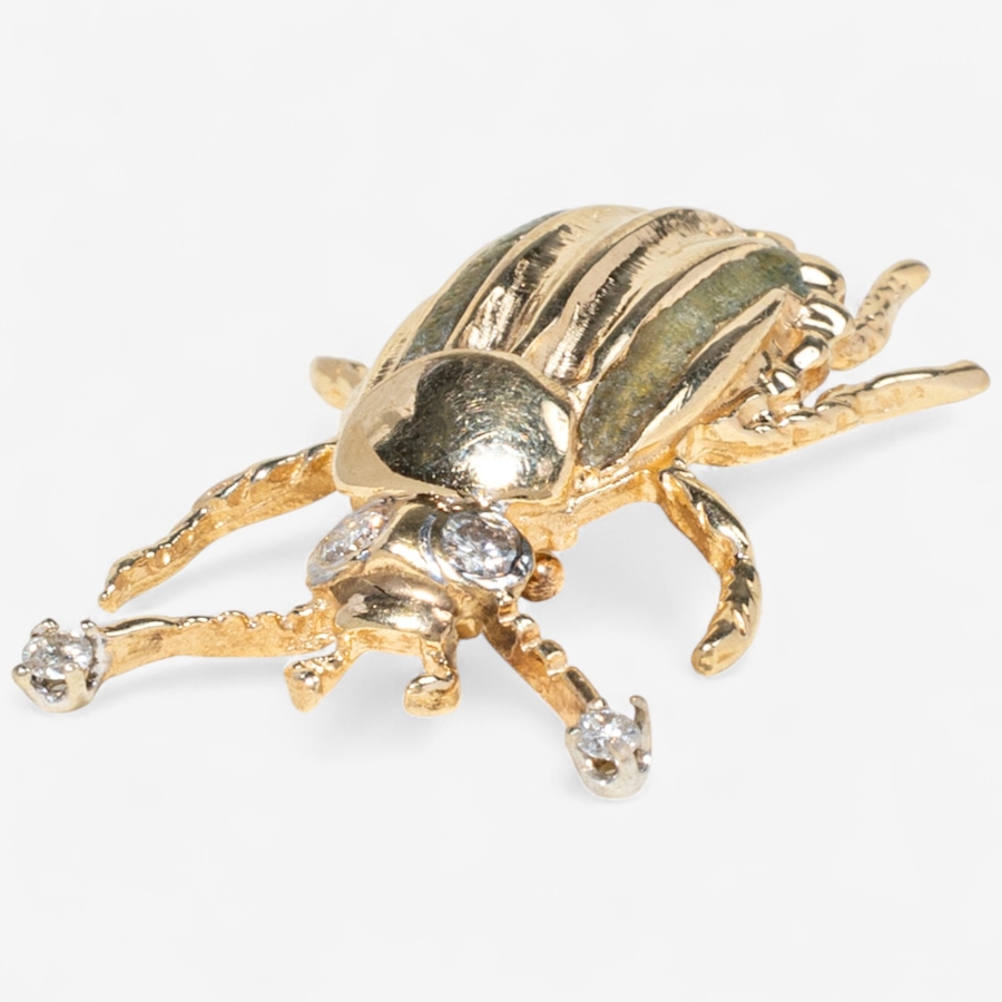 Image 747414_ALTMORE4.jpg, Product 747-414 / Price $2,495.00, 14K Yellow Gold Beetle Motif Brooch, set with Diamonds from Estate Originals on TSC.ca's Jewellery department