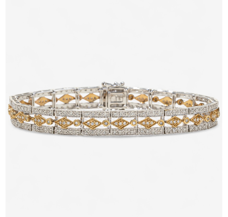 Image 747417.jpg, Product 747-417 / Price $4,295.00, 10K White and Rose Gold 1.16CTW Diamond Bracelet from Estate Originals on TSC.ca's Jewellery department