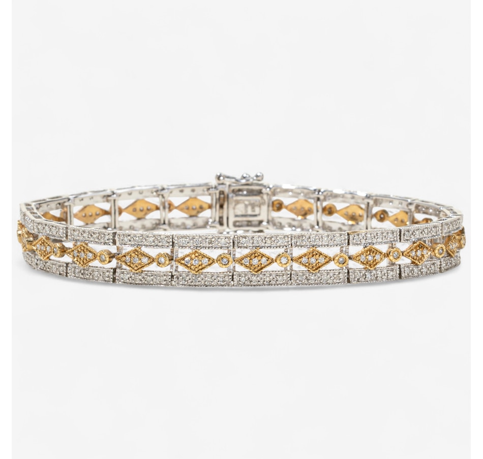 Image 747417_ALTMORE1.jpg, Product 747-417 / Price $4,295.00, 10K White and Rose Gold 1.16CTW Diamond Bracelet from Estate Originals on TSC.ca's Jewellery department